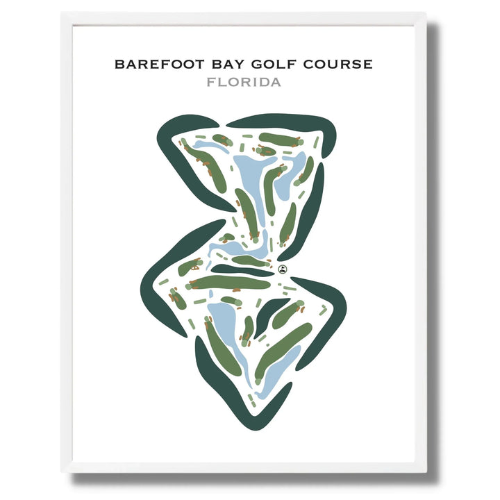 Barefoot Bay Golf Course, Florida - Printed Golf Courses