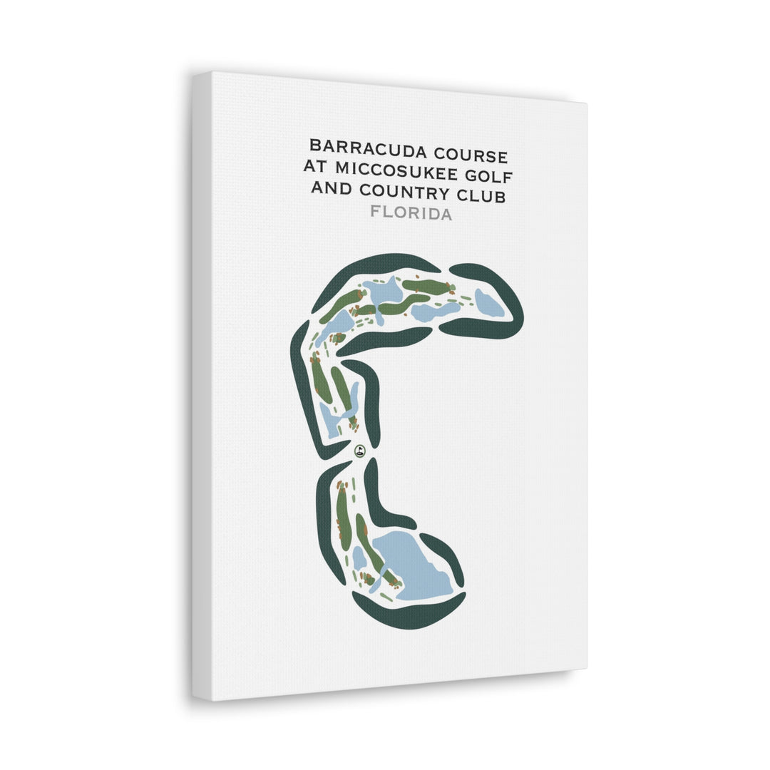 Barracuda Course at Miccosukee Golf & Country Club, Florida - Printed Golf Courses