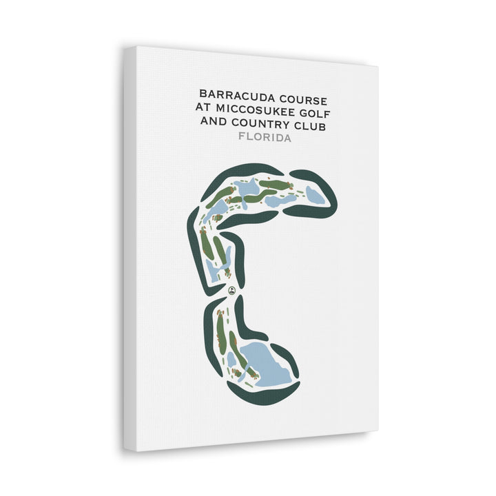Barracuda Course at Miccosukee Golf & Country Club, Florida - Printed Golf Courses