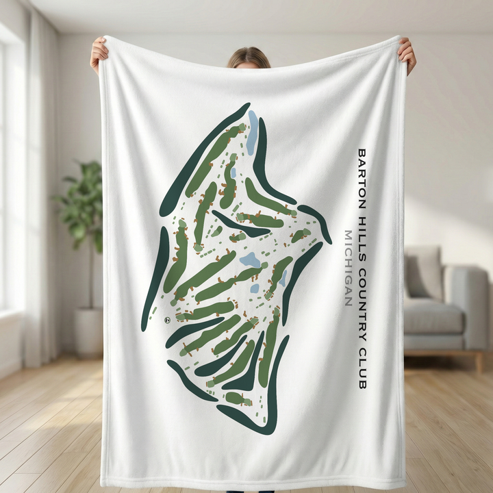 Barton Hills Country Club, Michigan - Printed Golf Course