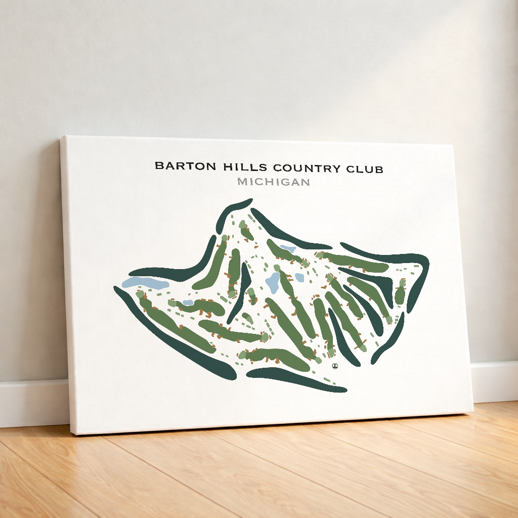 Barton Hills Country Club, Michigan - Printed Golf Course