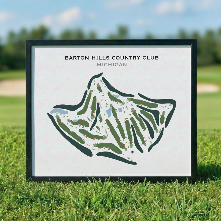 Barton Hills Country Club, Michigan - Printed Golf Course