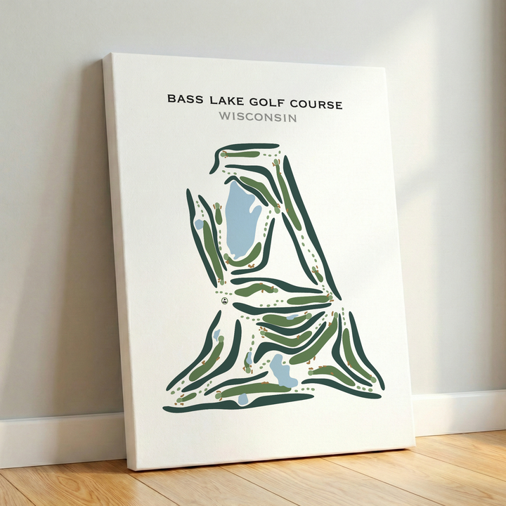 Bass Lake Golf Course, Wisconsin - Printed Golf Courses
