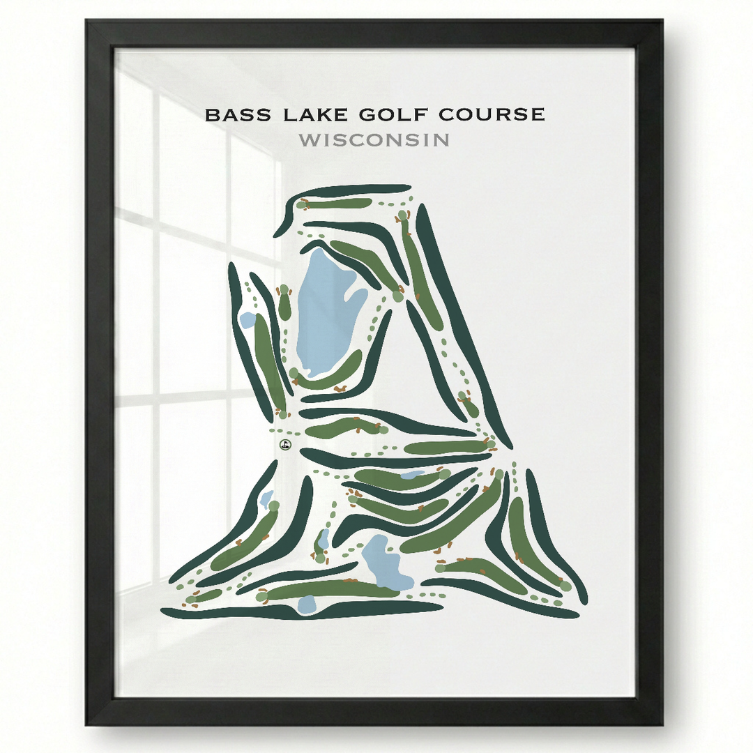Bass Lake Golf Course, Wisconsin - Printed Golf Courses