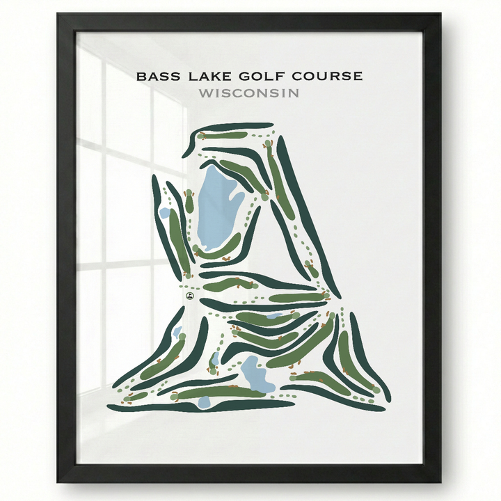 Bass Lake Golf Course, Wisconsin - Printed Golf Courses