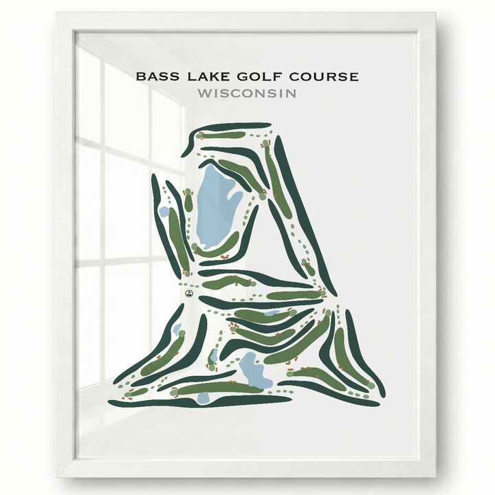 Bass Lake Golf Course, Wisconsin - Printed Golf Courses