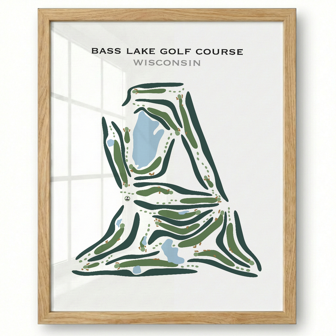 Bass Lake Golf Course, Wisconsin - Printed Golf Courses