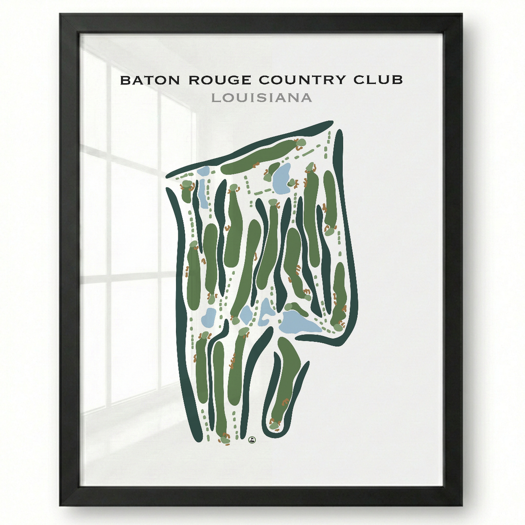 Baton Rouge Country Club, Louisiana - Printed Golf Course