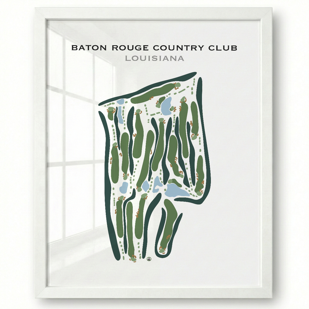 Baton Rouge Country Club, Louisiana - Printed Golf Course
