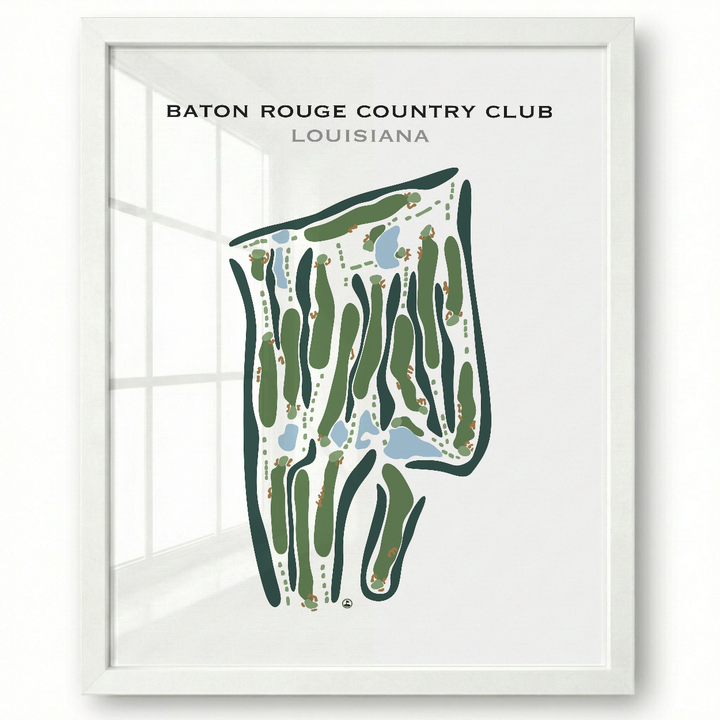 Baton Rouge Country Club, Louisiana - Printed Golf Course