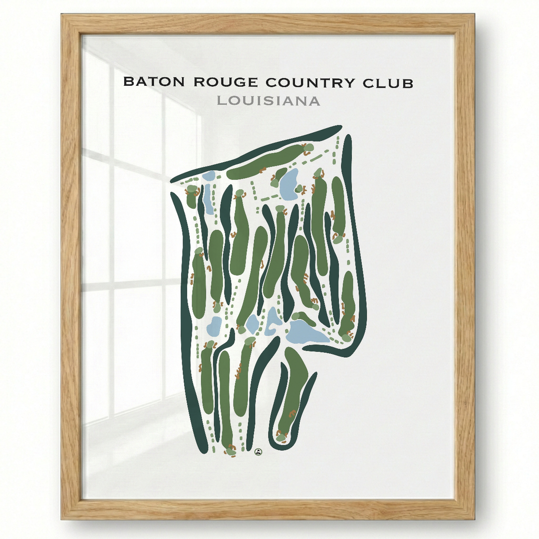 Baton Rouge Country Club, Louisiana - Printed Golf Course