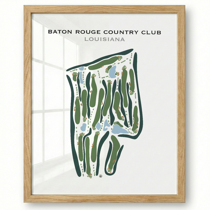 Baton Rouge Country Club, Louisiana - Printed Golf Course