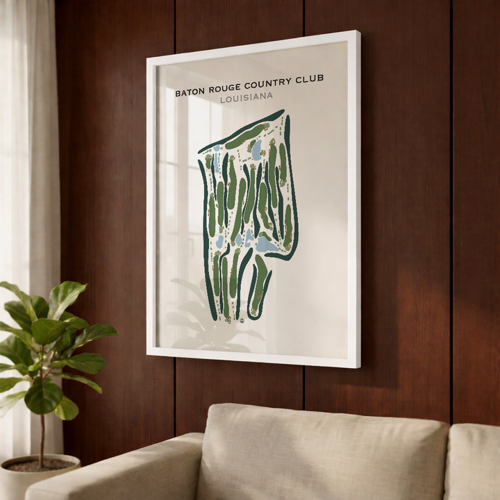 Baton Rouge Country Club, Louisiana - Printed Golf Course