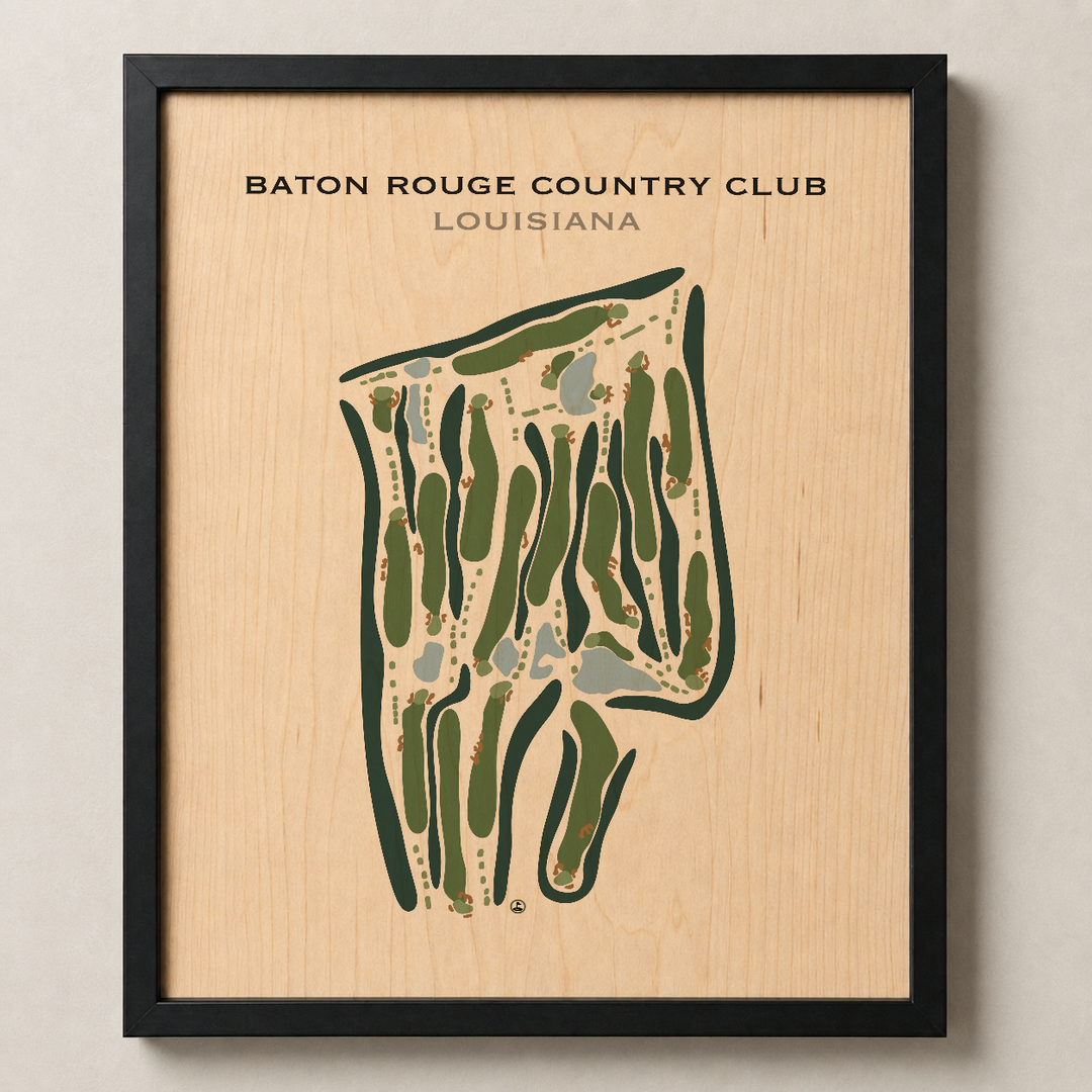 Baton Rouge Country Club, Louisiana - Printed Golf Course