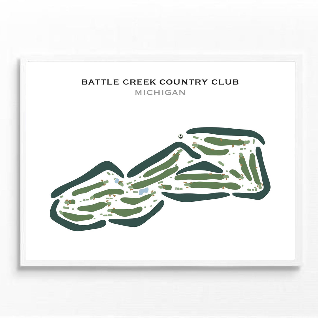 Battle Creek Country Club, Michigan - Printed Golf Courses