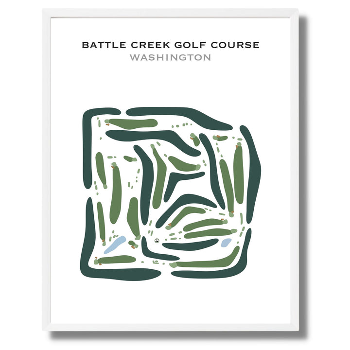 Battle Creek Golf Course, Washington - Printed Golf Course