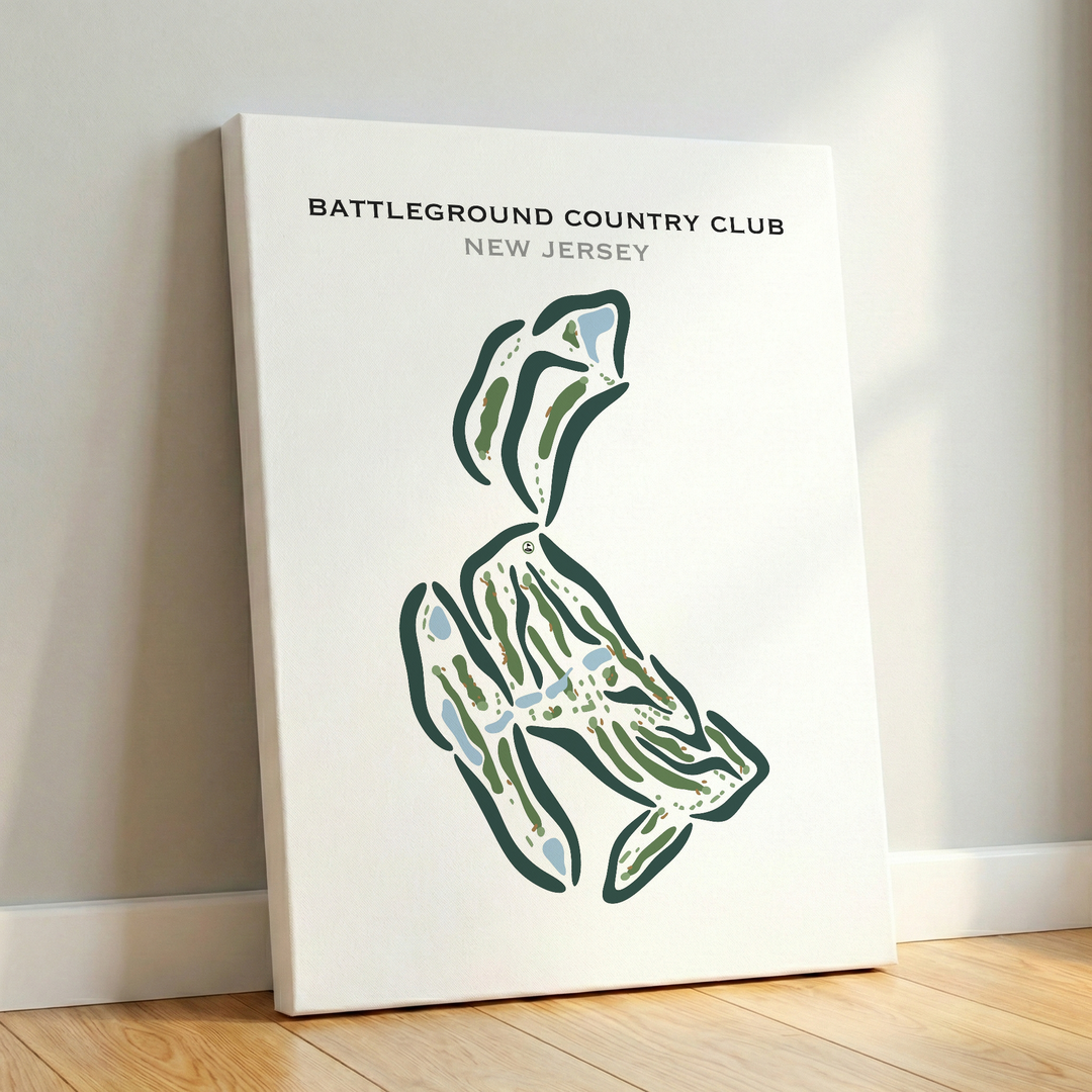 Battleground Country Club, New Jersey - Printed Golf Courses