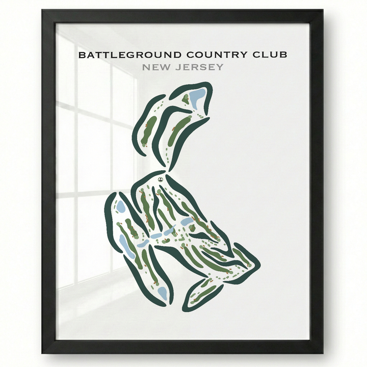 Battleground Country Club, New Jersey - Printed Golf Courses