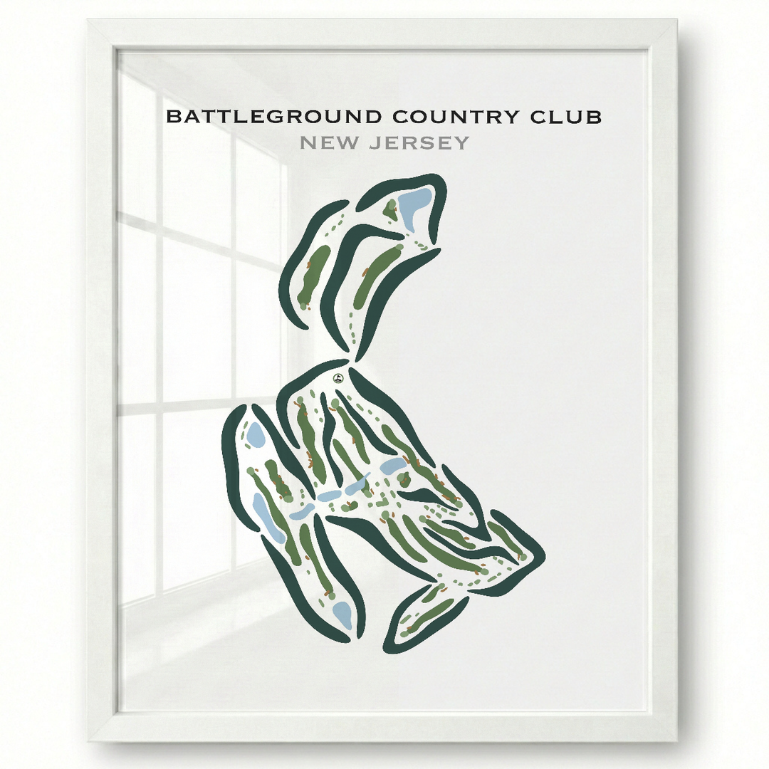 Battleground Country Club, New Jersey - Printed Golf Courses