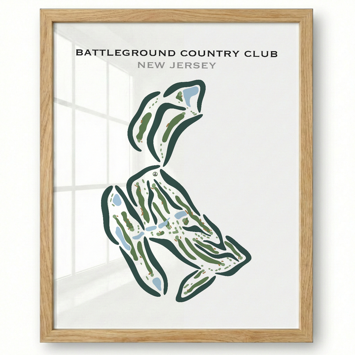 Battleground Country Club, New Jersey - Printed Golf Courses