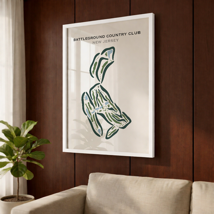 Battleground Country Club, New Jersey - Printed Golf Courses