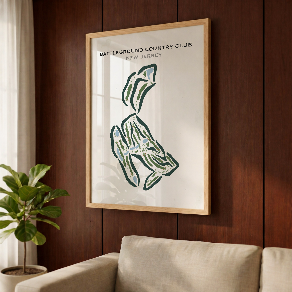 Battleground Country Club, New Jersey - Printed Golf Courses
