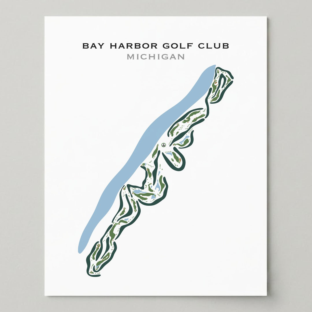 Bay Harbor Golf Club, Michigan - Printed Golf Courses