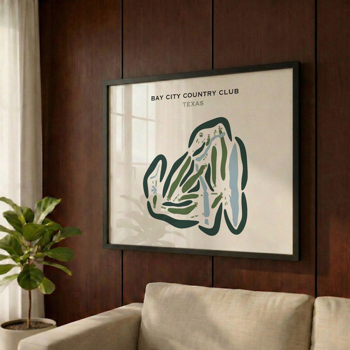 Bay City Country Club, Texas - Printed Golf Courses