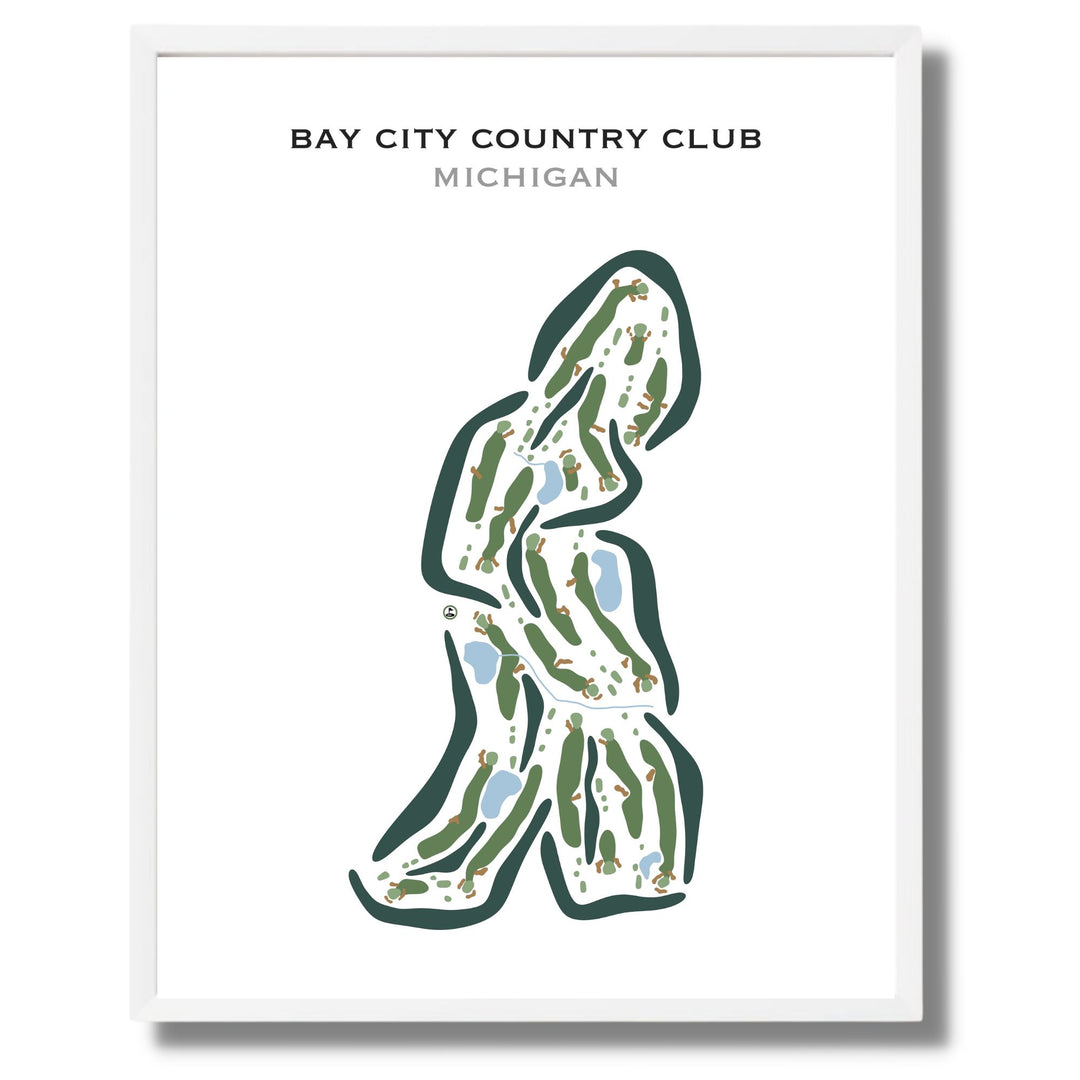 Bay City Country Club, Michigan - Printed Golf Courses