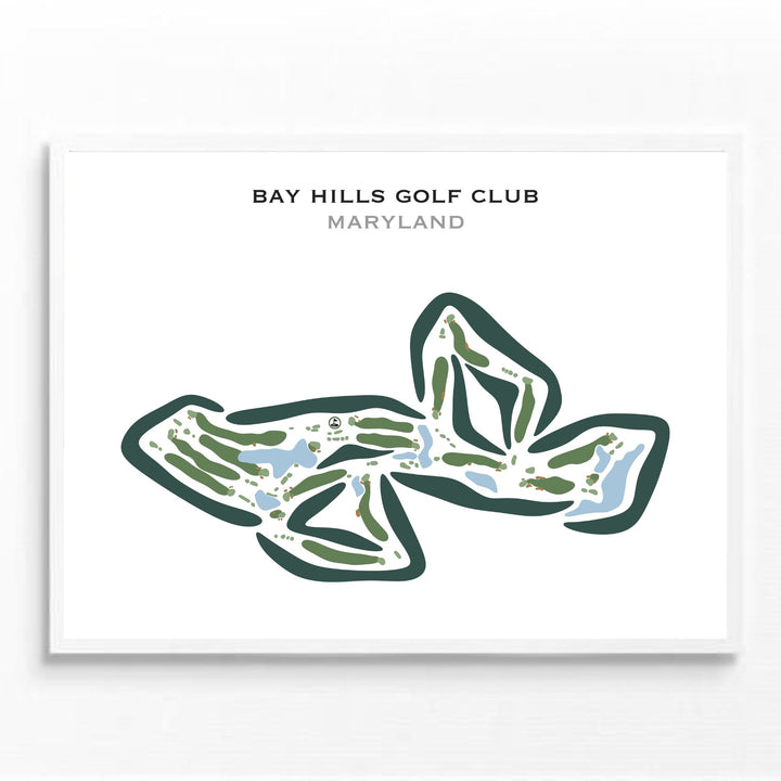 Bay Hills Golf Club, Maryland - Printed Golf Courses