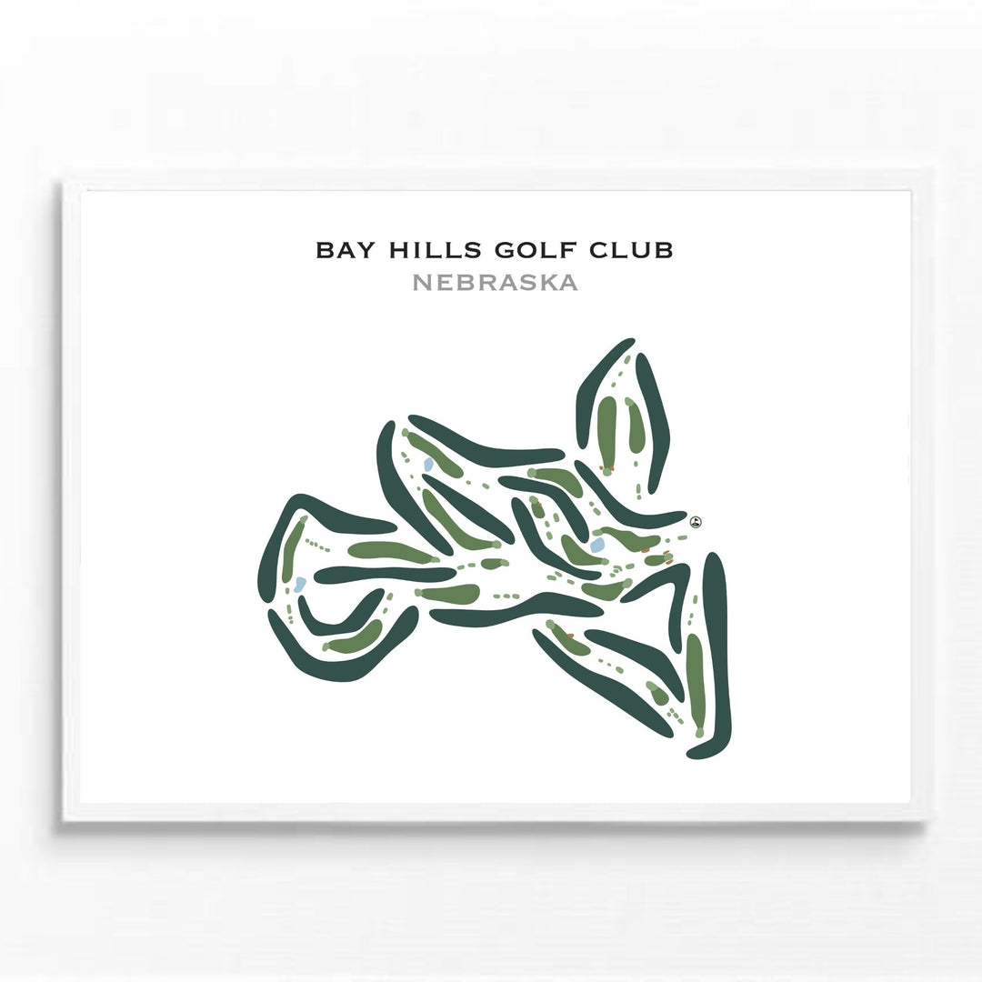 Bay Hills Golf Club, Nebraska - Printed Golf Courses