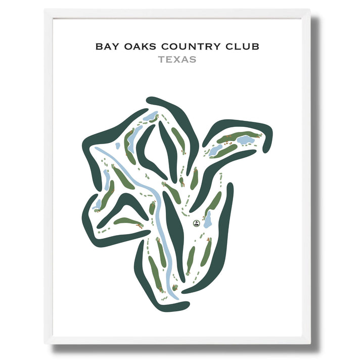 Bay Oaks Country Club, Texas - Printed Golf Courses