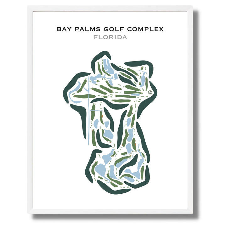 Bay Palms Golf Complex, Florida - Printed Golf Courses