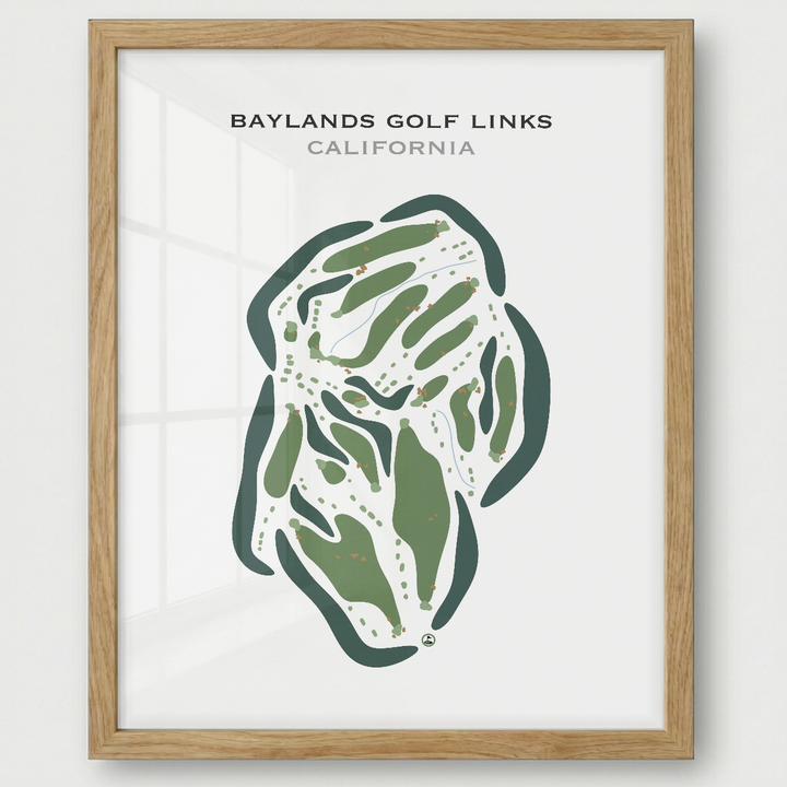 Baylands Golf Links, California - Printed Golf Courses