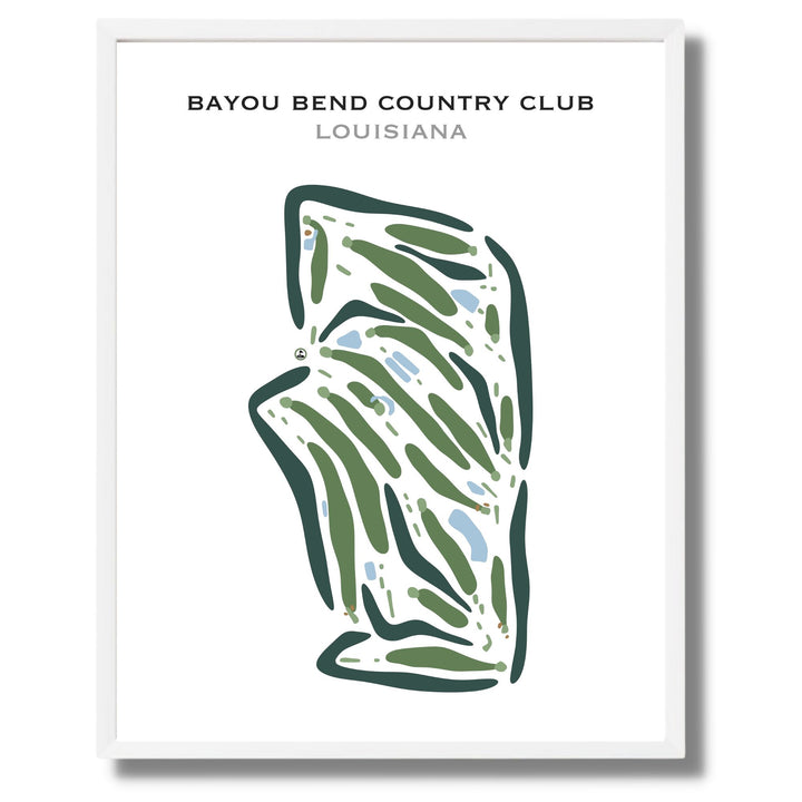 Bayou Bend Country Club, Louisiana - Printed Golf Courses