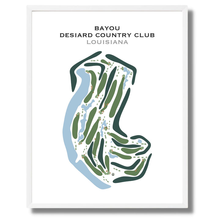 Bayou Desiard Country Club, Louisiana - Printed Golf Course