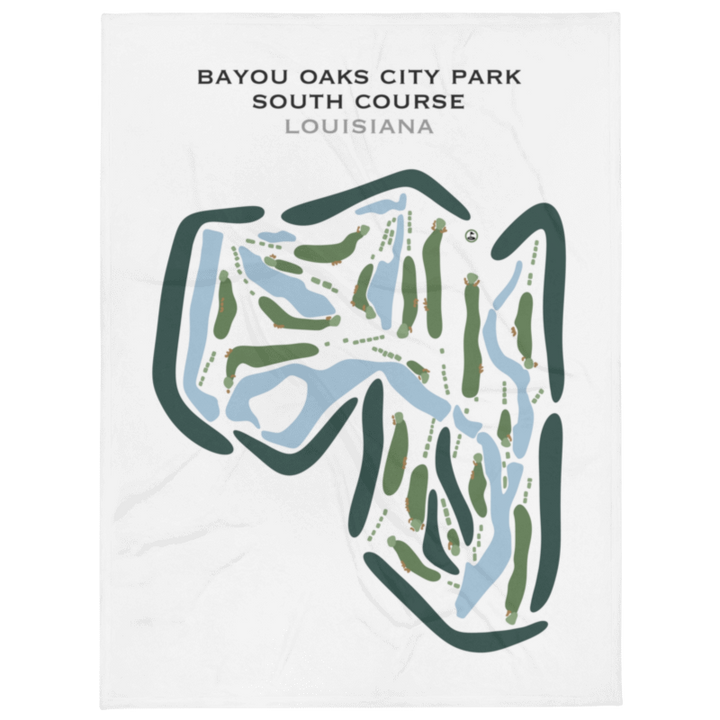 Bayou Oaks City Park South Course, Louisiana - Printed Golf Courses