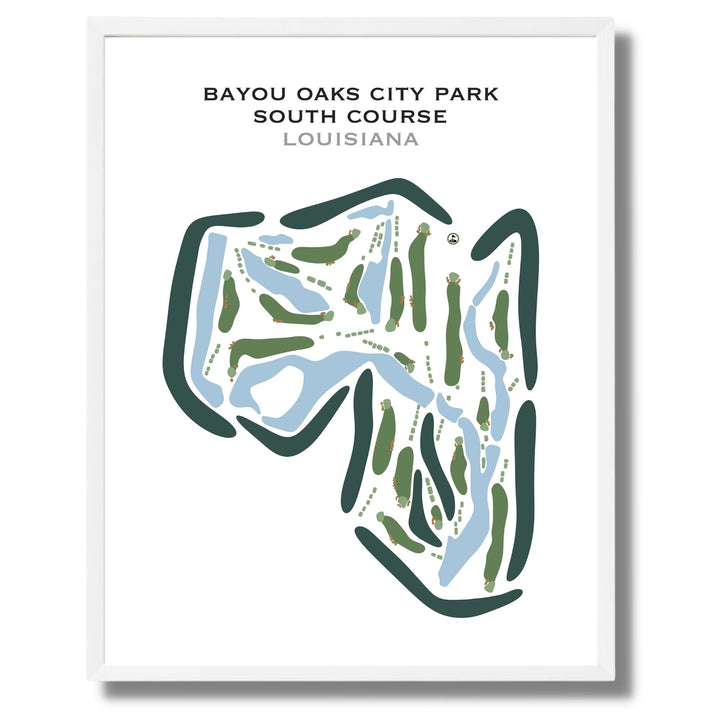 Bayou Oaks City Park South Course, Louisiana - Printed Golf Courses