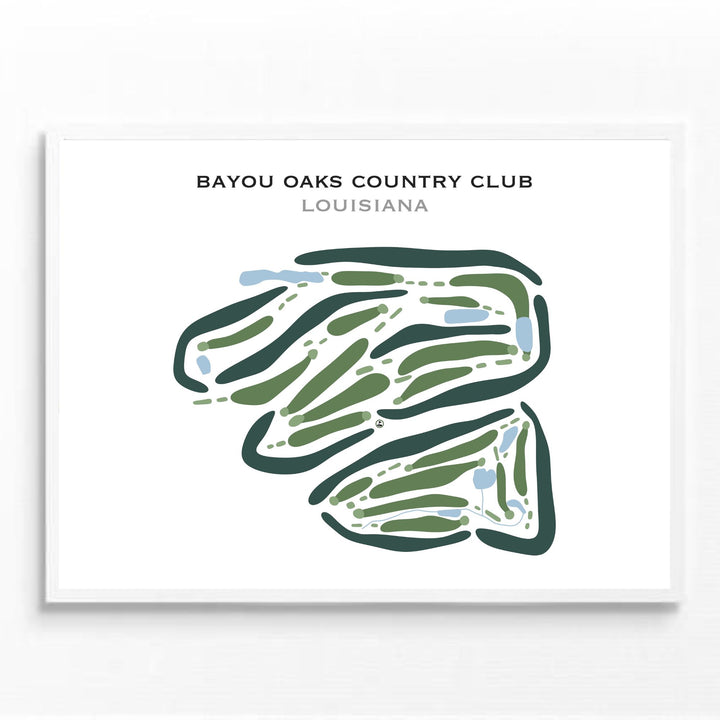 Bayou Oaks Country Club, Louisiana - Printed Golf Courses