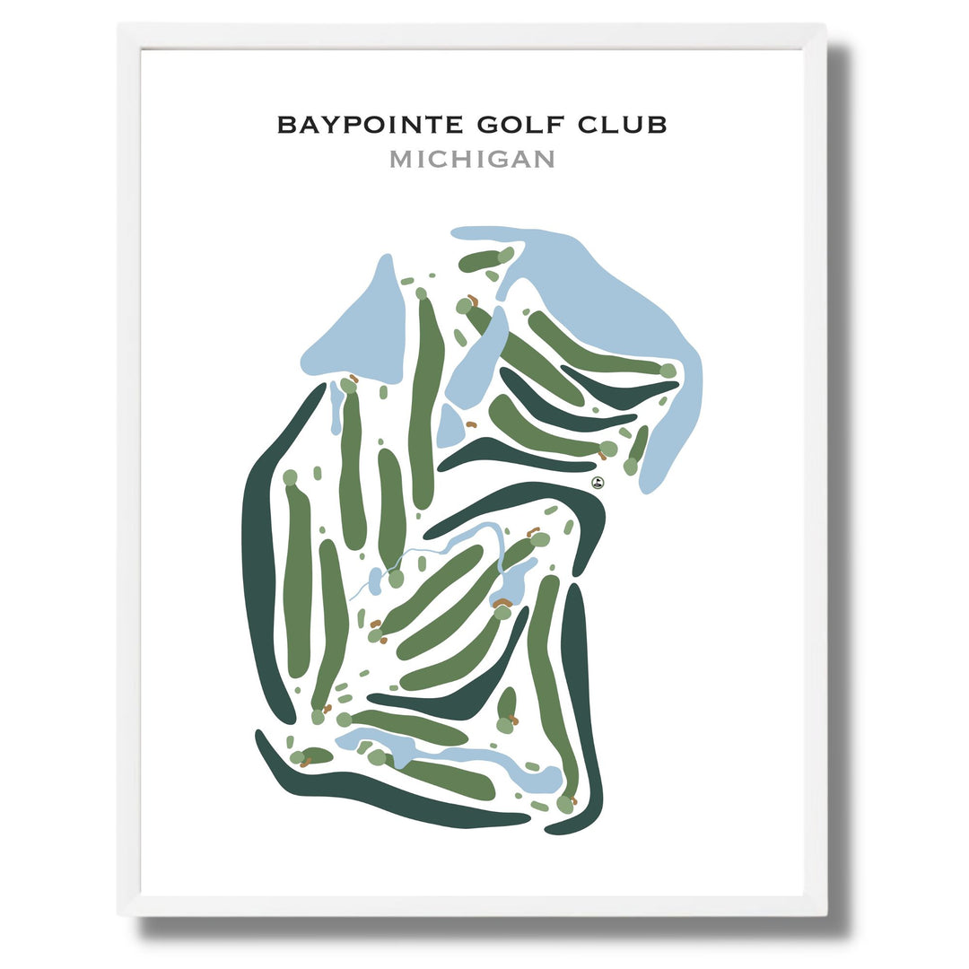 Bay Pointe Golf Club, Michigan - Printed Golf Courses