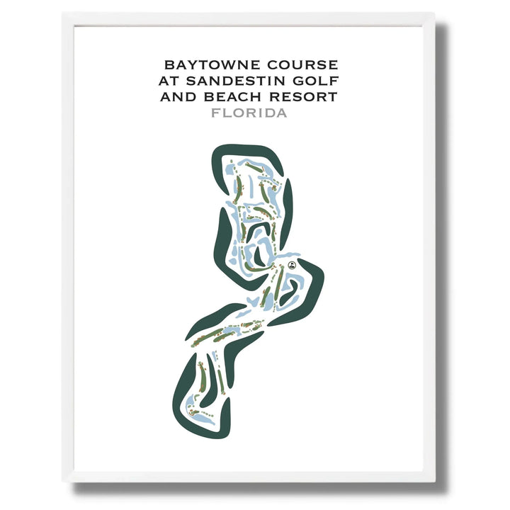Baytowne Course at Sandestin Golf and Beach Resort, Florida - Printed Golf Courses