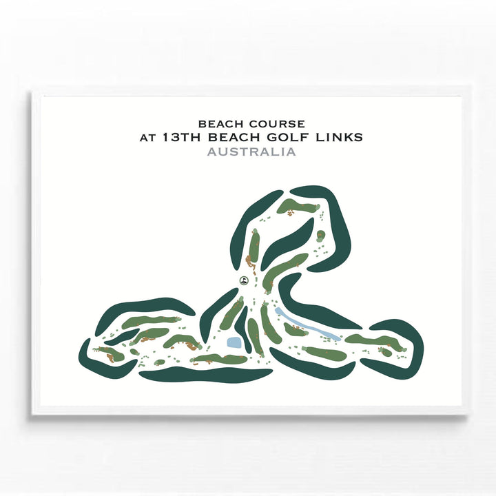 Beach Course at 13th Beach Golf Links, Australia - Printed Golf Courses