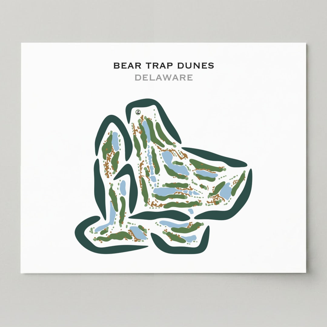 Bear Trap Dunes, Delaware - Printed Golf Courses