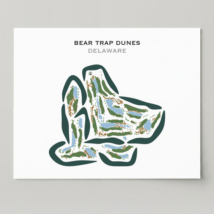 Bear Trap Dunes, Delaware - Printed Golf Courses