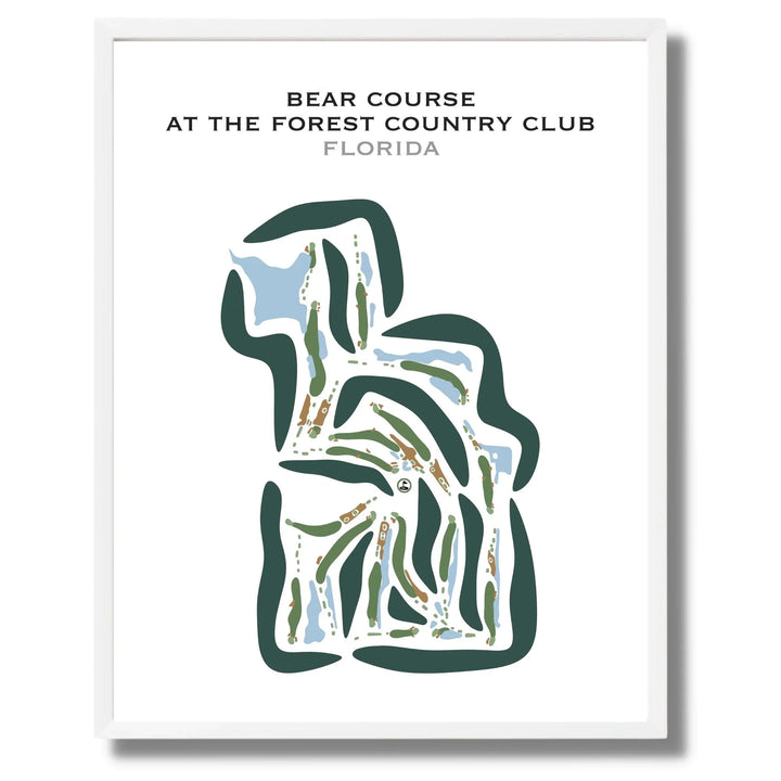 Bear Course at The Forest Country Club, Florida - Printed Golf Courses
