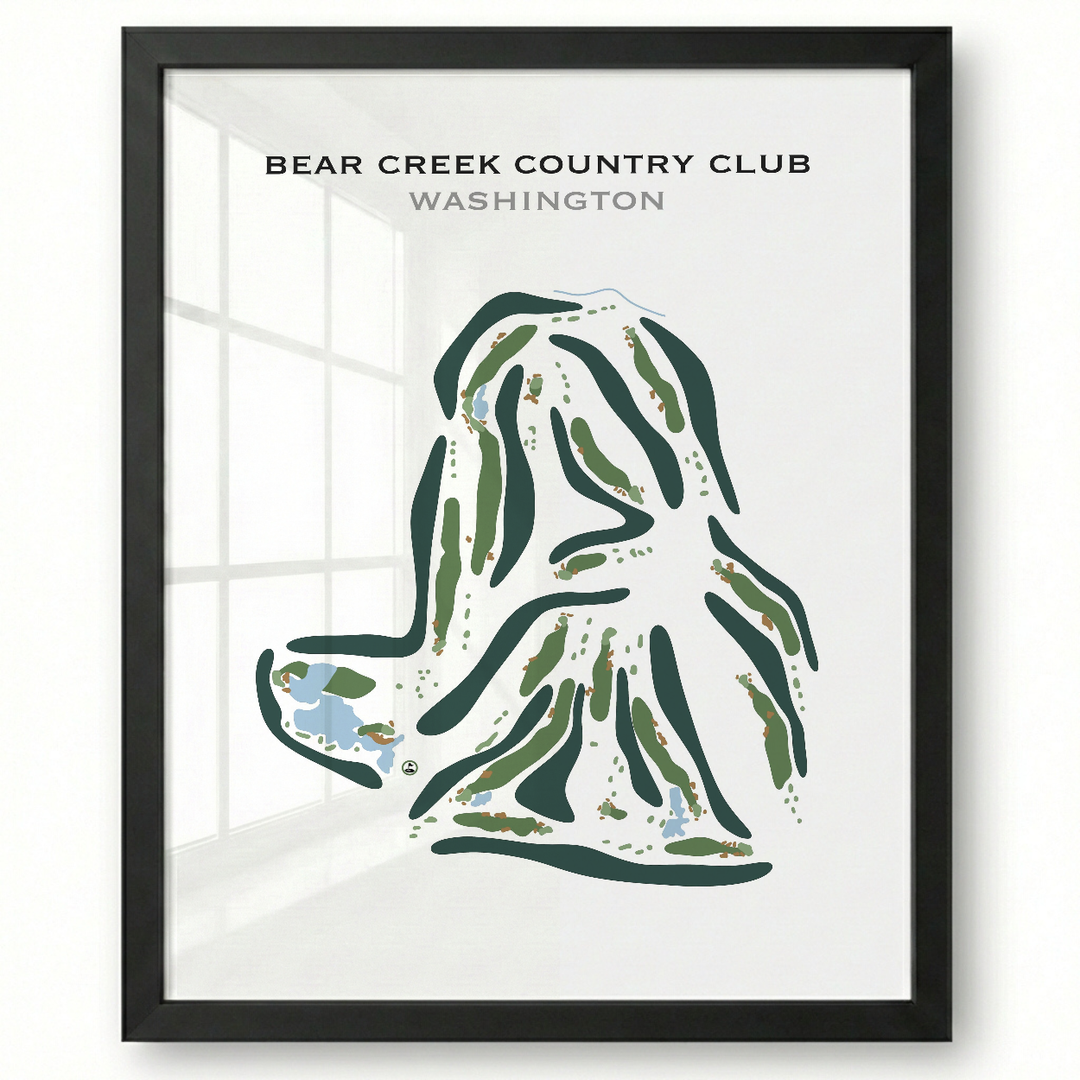Bear Creek Country Club, Washington - Printed Golf Course