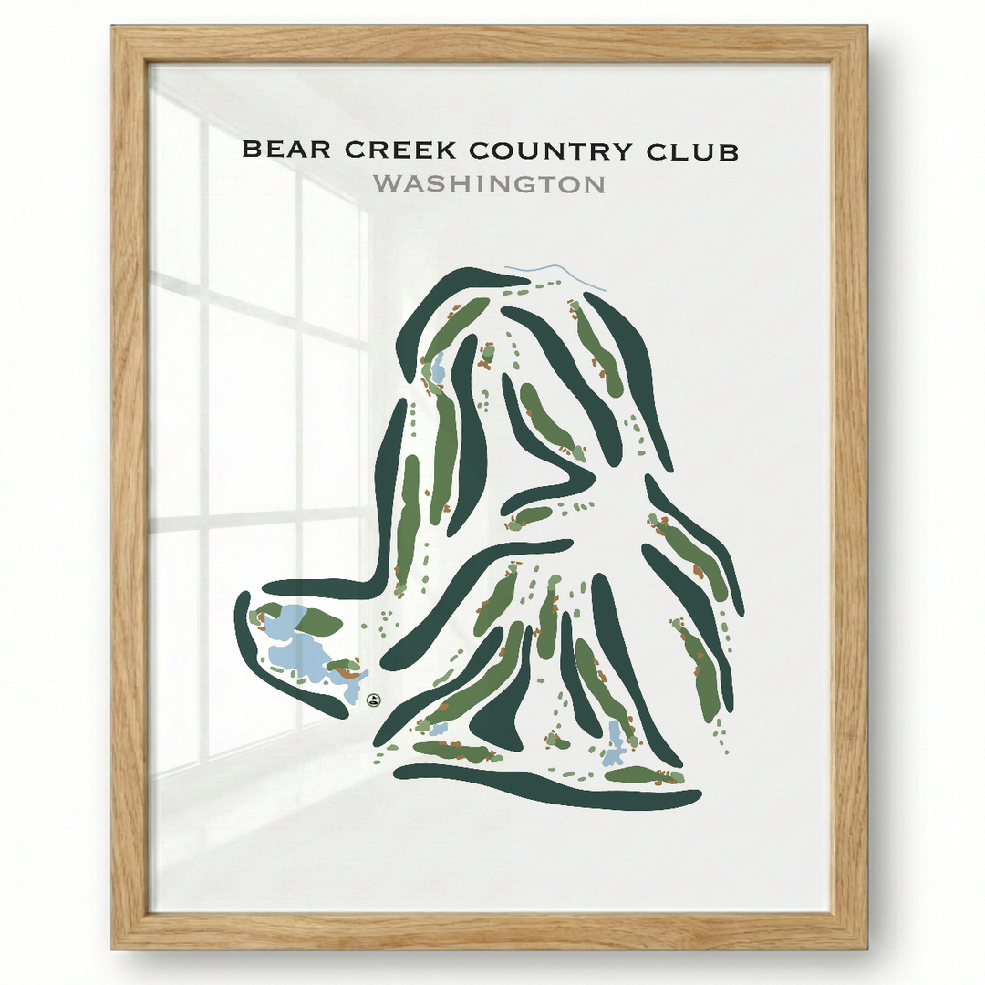Bear Creek Country Club, Washington - Printed Golf Course