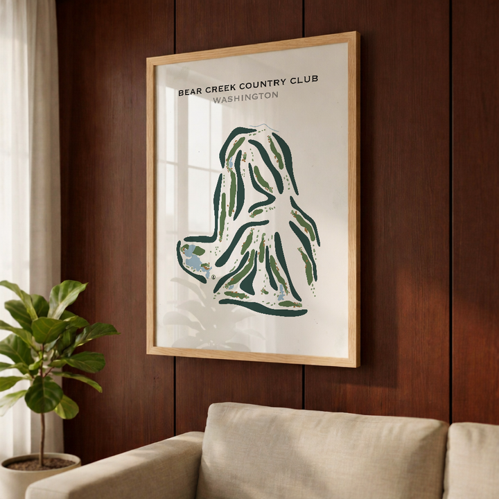 Bear Creek Country Club, Washington - Printed Golf Course