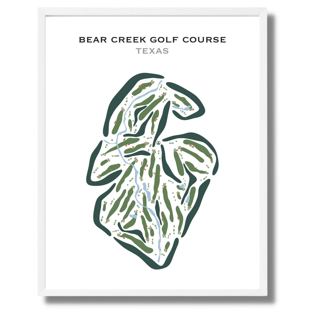 Bear Creek Golf Course, Texas - Printed Golf Courses