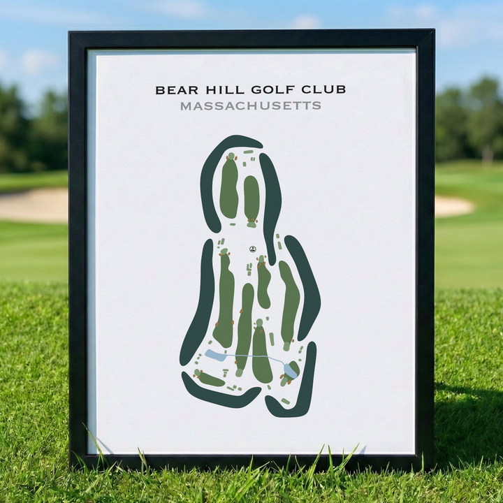 Bear Hill Golf Club, Massachusetts - Printed Golf Courses